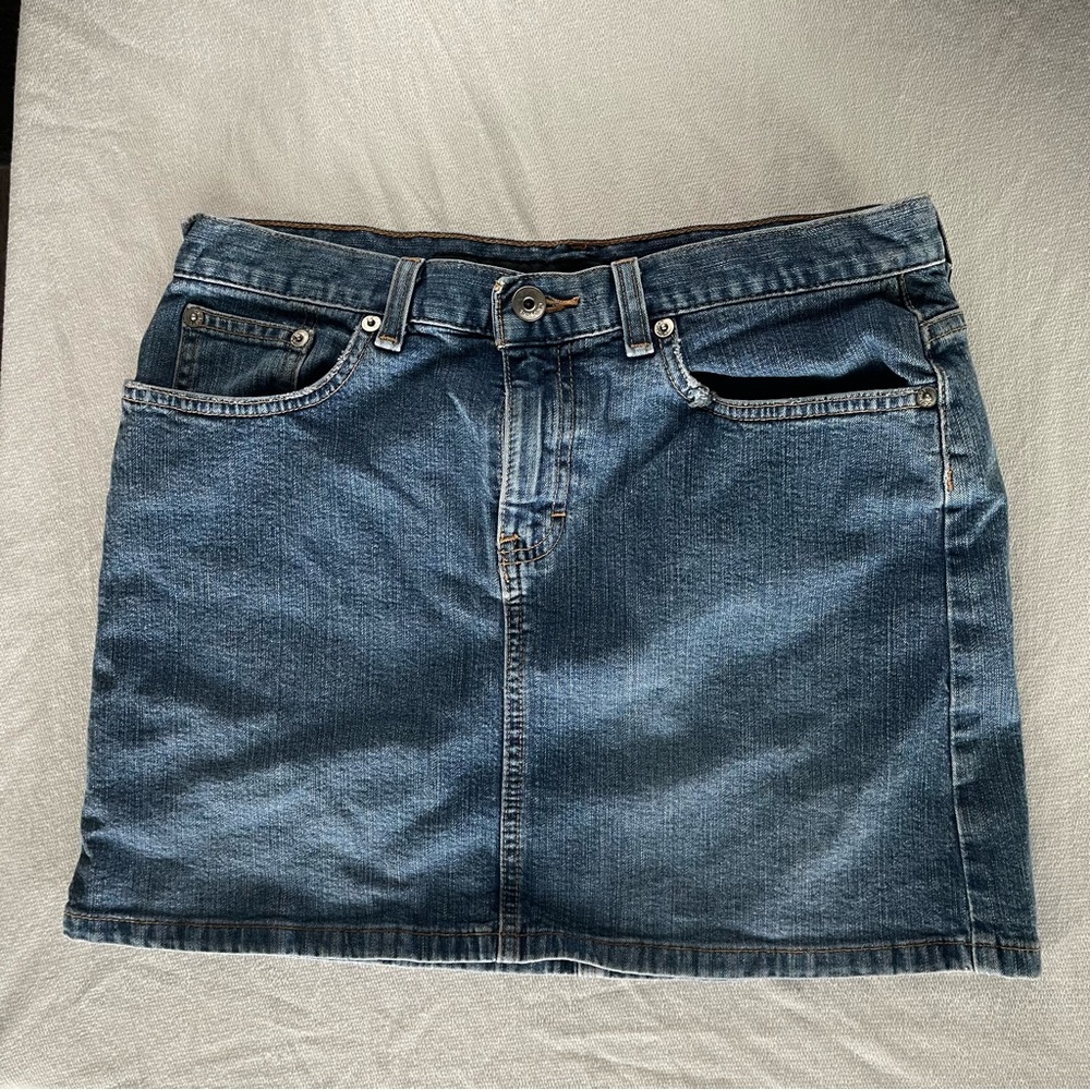 Calvin Klein Classic Blue Denim Mini Skirt